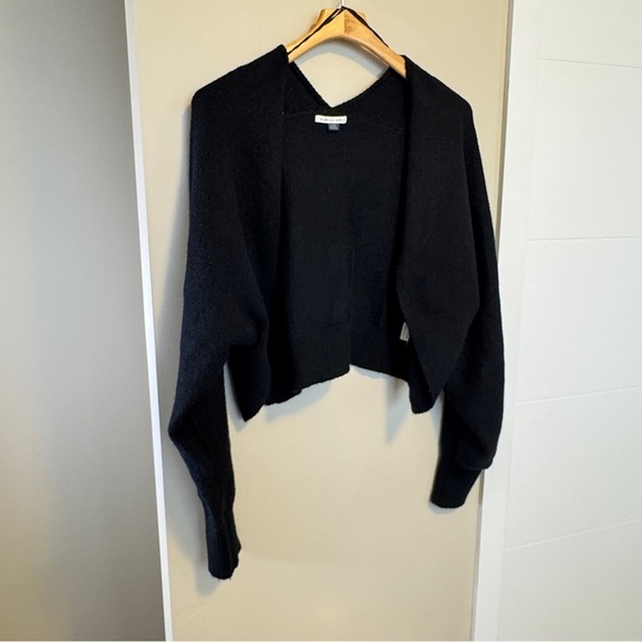 AE Cropped Black Cardigan Open Front Size XL - Picture 1 of 8